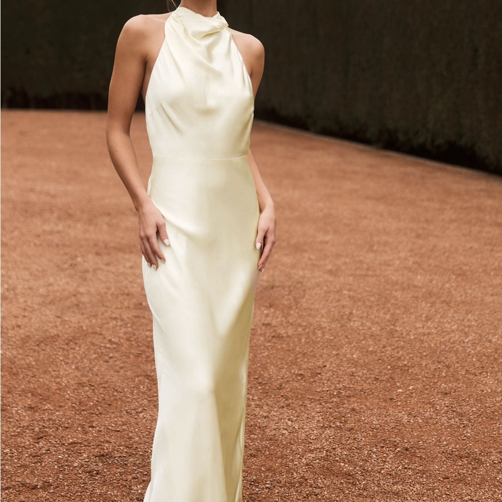 Meshki Lemon Backless Dress